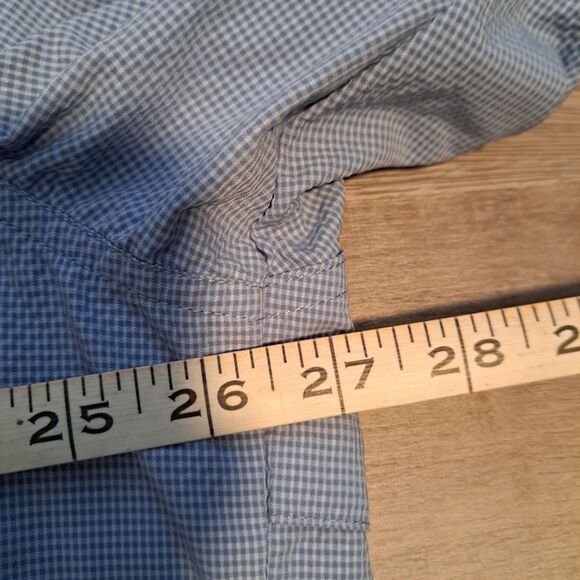 Orvis Shirt Men XXL Blue Button Down Short Sleeve Vented Fishing Hiking Tech - Picture 15 of 15